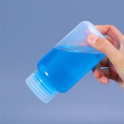 250 ml de garrafas de plástico transparente de PP para recipientes de reagentes de laboratório