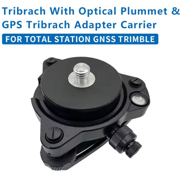 Black Tribrach with Optical Plummet Fixed Adapter with 5/8X11 Thread for Total Station GNSS TRIMBLE Whole Set