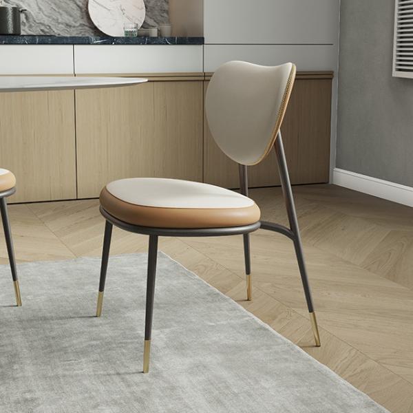 30kgs Ultra Modern Dining Chairs Metal Frame Microfiber Dining Chair