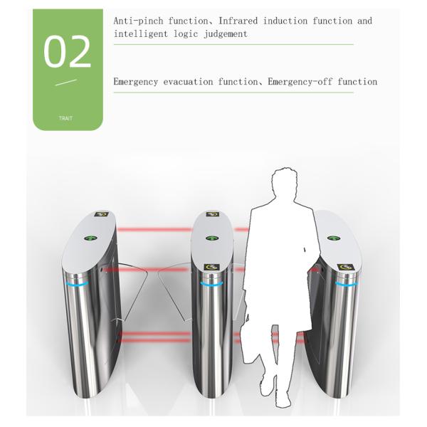 RS232 Communication Turnstile Flap Barrier