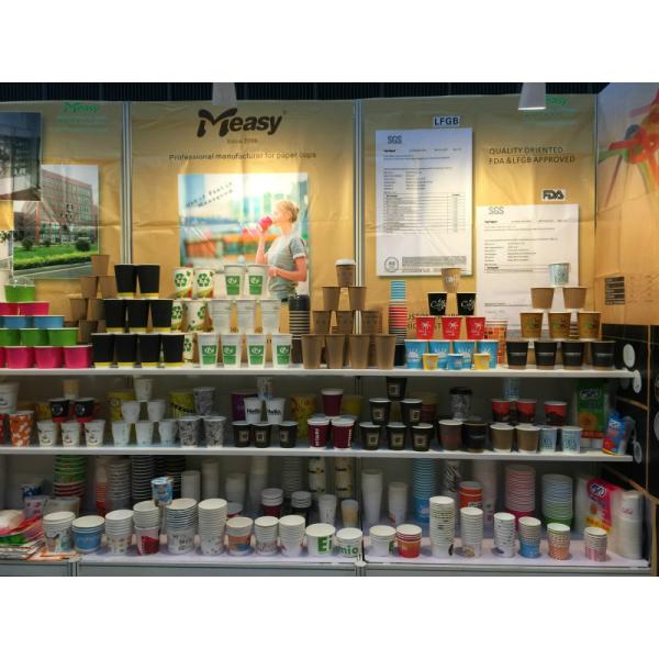 9 OZ Hot Paper Cups For Coffee , Disposable Hot Drink Cups LFGB / FDA