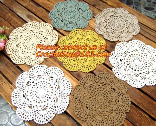 Handmade crochet Pure manual processing wool woven mat cup mat, handmade cup mat
