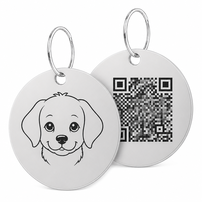Hot Sales Customized Logo Casting Stainless Steel Animal Theme Blank QR Code for Tags Dog Pet ID Tags
