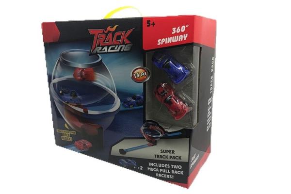 46.5  360° Stunt Racing Toy Race Car Track Sets Crystal Globe Shape 14 Pcs 2 Cars