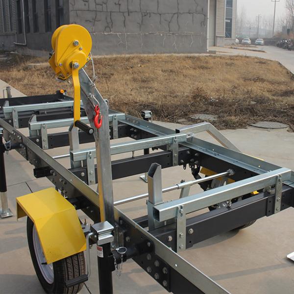 Wood Cutting Machinery Sawmill with Trailer MOQ 1 18HP Manual Gasoline Diesel Petrol