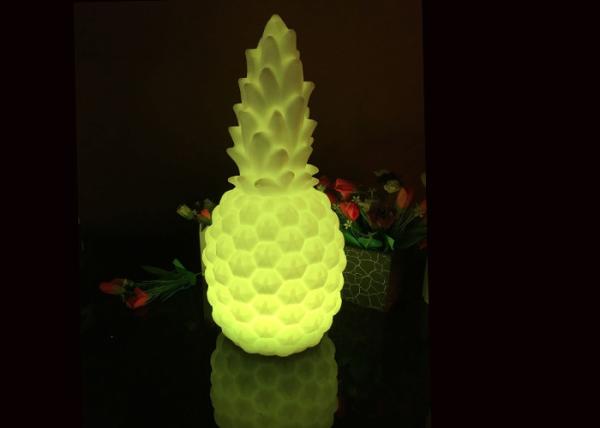 Decoração em mudança do quarto da iluminação do candeeiro de mesa da luz do humor do abacaxi da cor do diodo emissor de luz