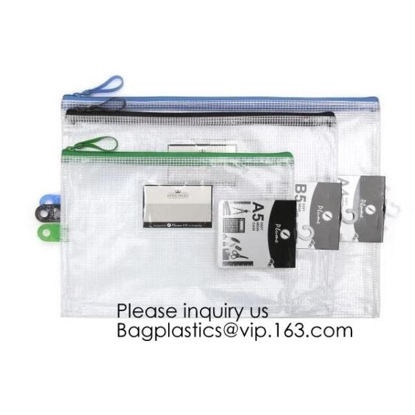 Office Stationery Plastic Pp File Bag A4 Document Pouch B6 Zipper Wholesale File Folder Bag School Stationery Supplies,
