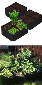 Fabric Raised Garden Bed 6x3x1ft Garden Grow Bed Bags for Growing Herbs, Flowers and Vegetables 128 Gallon