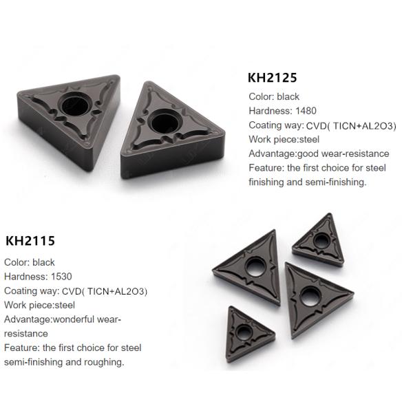 High Precision CNC Turning Inserts CVD Coating TNMG160408