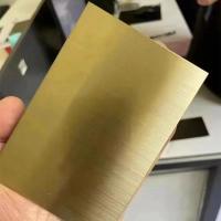 Folha de aço inoxidável Brushed Hl 316l Placa de aço inoxidável placada em ouro