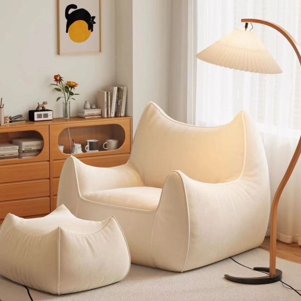 Modern Simple Upholstered Armchair Lounge Chair Living Room Home Furniture Hotel Leisure Luxury Fabric Single Sofa Chairs