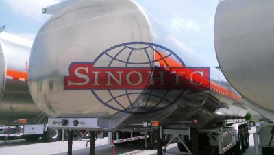 Air Suspension Gasoline Tank Trailer , Aluminium 55000 Liters Petroleum Trailers