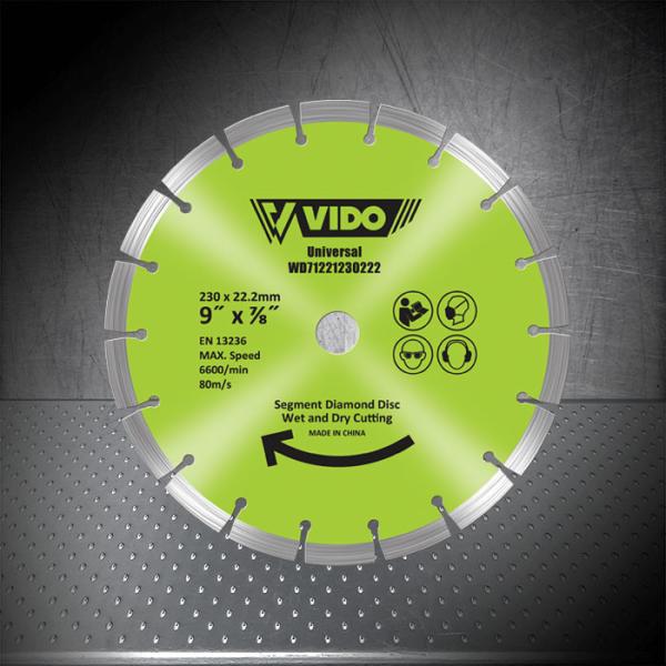 Granite 230x22.2mm Diamond Dry Cutting Disc,Low abrasion loss,low vibration