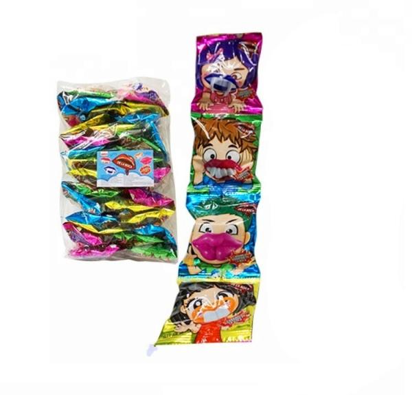 Mouth Shaped Pop Rocks Lollipop Assorted Fruity Flavor For Supermarket