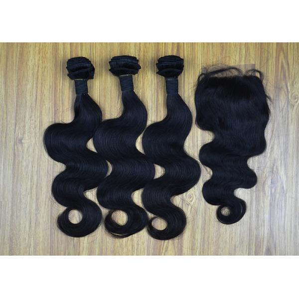 Gloosy Cambodian Virgin Hair Extensions For Adults Clean & Neat Ends Body Wave Can Be Permed