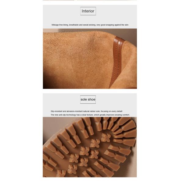 Deluxe High End Leather Knee High Length Fur Boots Customized Ladies Shoe Leather Boots