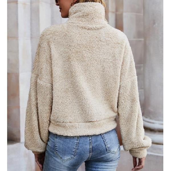 Верхняя часть куртки воротника стойки пуловера застежка-молнии рукава ватки женщин производителей одежды небольшого заказа двойная, который встали на сторону длинная