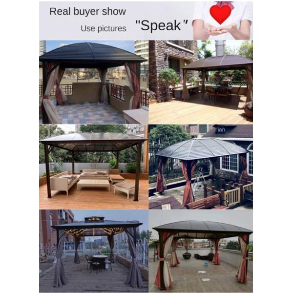 Aluminium Frame Summerhouses Luxury Outdoor Gazebo Tent With Hardtop Single Top 3x4m