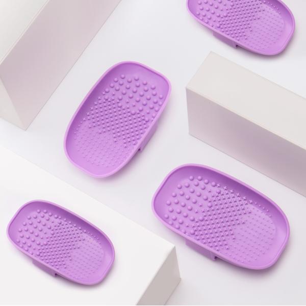 Purple Scrubber Makeup Brush Cleaner Pad Makeup Tools Cosmetic Brush Cleaning Mat