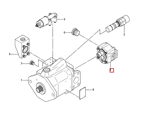 Zax70/75 hydraulic pilot pump low pressure pump AP2D36 OF HITACHI excavator 4472007