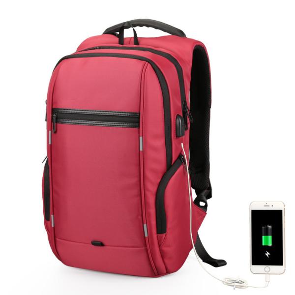 Trouxa impermeável do portátil do anti roubo com capacidade de carregamento do porto de USB grande
