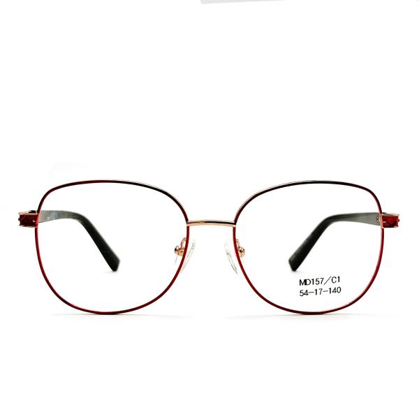 MD157 Womens Square Stainless Steel Optical Frames 54-17-140 Size