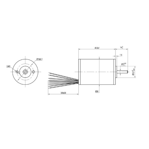 коробка передач 0.2nm Nema 11 вращающего момента мотора Dc 28mm 24V 12v безщеточные высокие планетарная