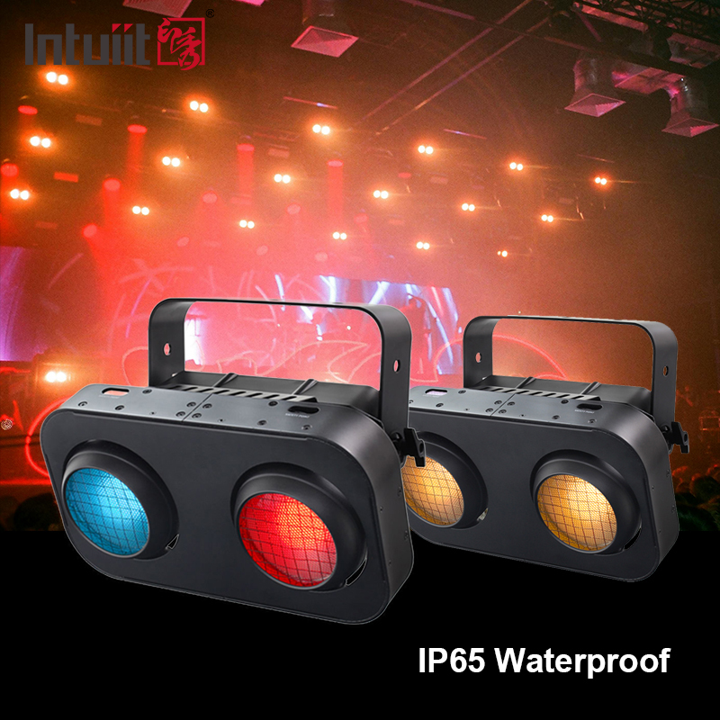 2 Eyes 200W RGB Waterproof LED Blinder Stage Light IP65 Outdoor COB Par Light Audience Lamp for Nightclub