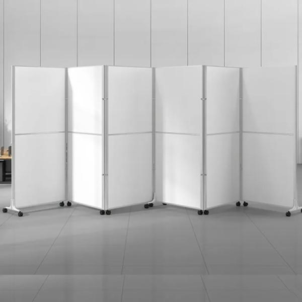 Белые портативные рассекатели офисного пространства рассекателя комнаты офиса складывая на колесах