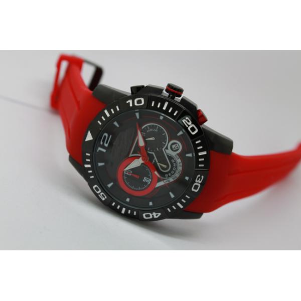 Two Movement Digital Wrist Watches Stainless Steel Case With Silicone Band For Men