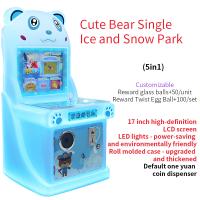 17 pouces Cute Bear machine à jouer à la pièce de glace et de neige Parc de jeux d'arcade 220V