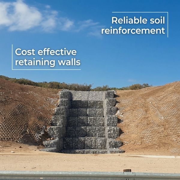 Heavy Duty UV Resistant Gabion Bags Polyethylene Riverbank Protection Geobag