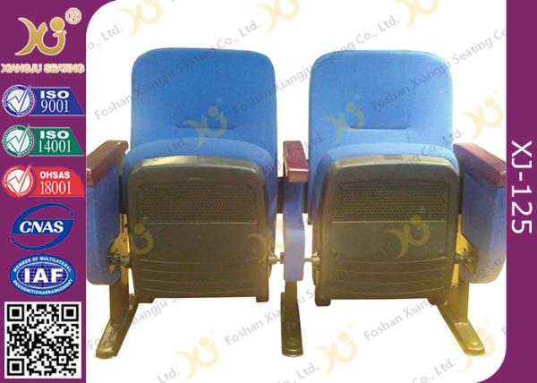 Commercial Level Church Auditorium Seating Floor Fixed Low Back Church Chair