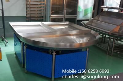 Prateleiras de exposição vegetais do supermercado metálico, shelving das frutas e legumes