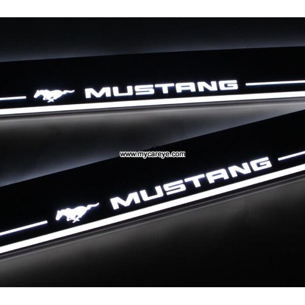 Ford Mustang car moving door floor lights LED door scuff plate light