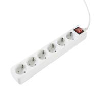 Tira ahorro de energía del poder del zócalo de la extensión de 6 maneras con el protector de sobretensiones