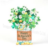Décorations non toxiques pour la Saint-Patrick Jour de table en bois Signe de trèfle irlandais Décoration pour la maison intérieure Décoration de table cadeau de fête