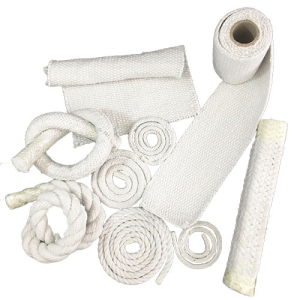 High Temp Ceramic Fiber Products / Ceramic Fiber Rope Textile Cloth Tape For Furnace