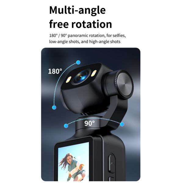 LK033 4K Handheld Action Camera Ultra HD With Tripod Stand Vlog Camera
