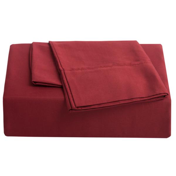 Brushed Microfiber 4 Piece Comforter Set , Burgundy Color Wedding Bedding Set