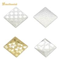 1.0mm Thk Golden Mirror Etched Stainless Steel Sheet For Elevator Cabinet Decoration