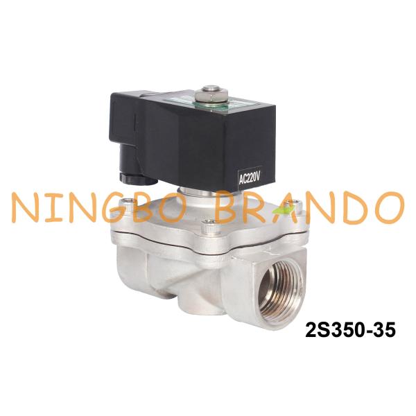 1 нержавеющая сталь клапана соленоида воды NC 1/4 2 путей 24 вольта 220 вольт