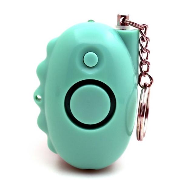 Green Safesound Emergency Alarm 140db Personal Keychain LED Flashlight Women
