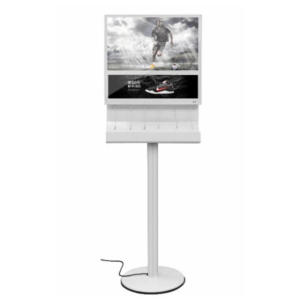 Small Floor Standing Commercial Phone Charging Station With 6 USB Cable