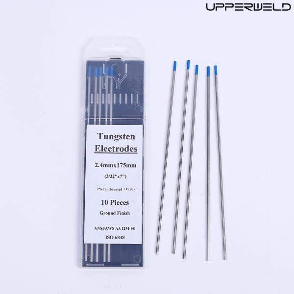 Eletrodos de tungstênio de soldagem de 175 mm 2% Lanthanated Blue TIG para resultados de soldagem duráveis