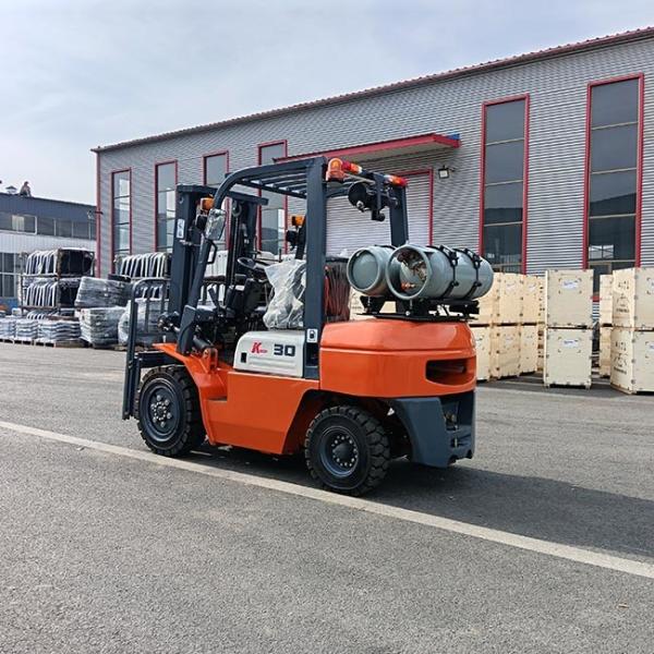3.0 tonnes de chariot élévateur à GPL 3m de mât pneumatiques solides à double carburant Chariot élévateur à double combustible