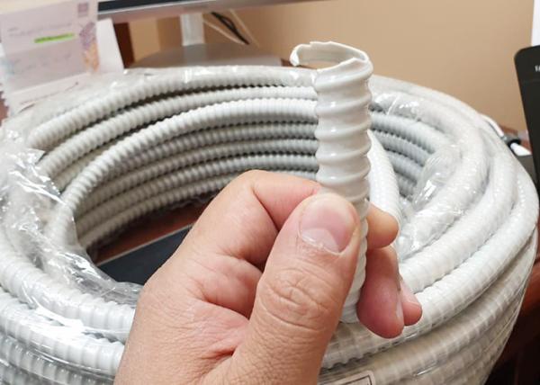 Spiral Special Flexible Suction Gray Conduits Hose Pipe 12mm PVC Coated For Industrial Drainage