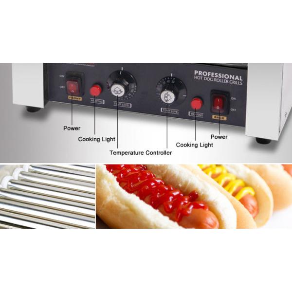 Hot Dog Roller Grill With 11 Rollers 220V 1.65KW, Commercial Snack Bar Equipment