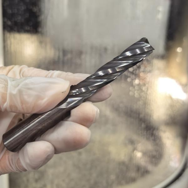 Smooth Finish Solid HM Flat Bottom Drill Bit Anti Vibration For Aluminium Copper Brass