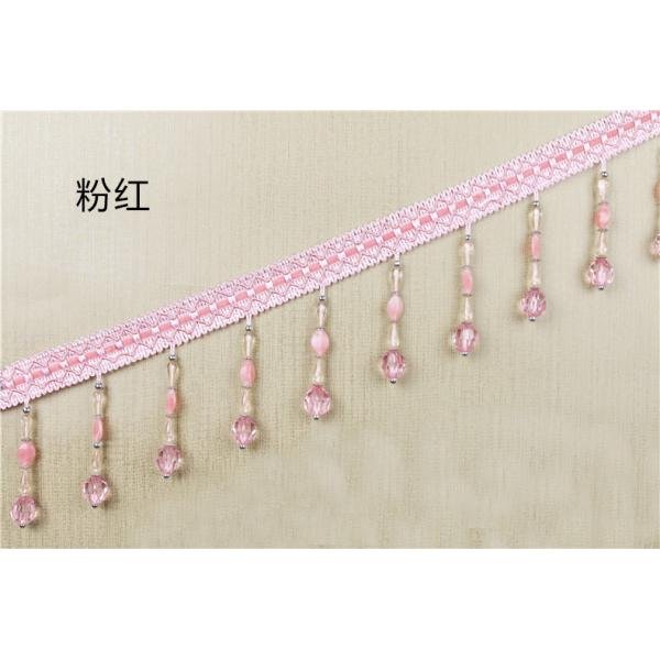 Handmade fashionable chain beads lace tassels fringes for curtain/sofa/pillow decoration